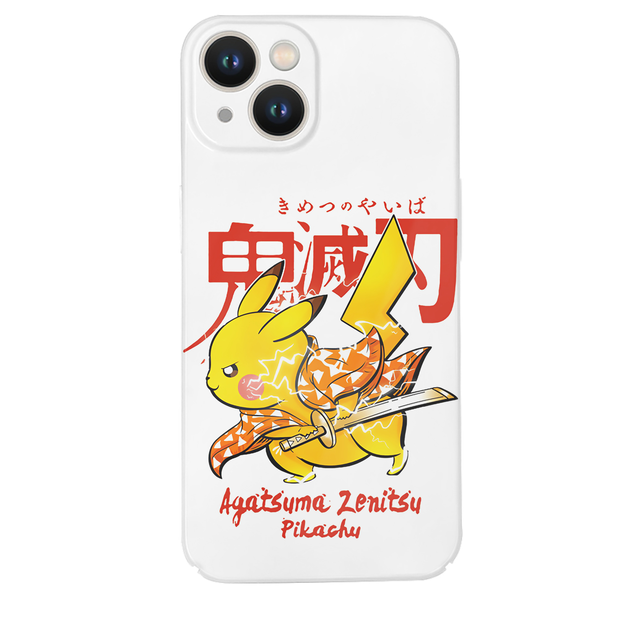 （画像用） 鬼滅の刃（きめつのやいば）我妻 善逸／あがつま ぜんいつ Agatsuma Zenitsu 【iPhone 14シリーズ対応】ハードケース